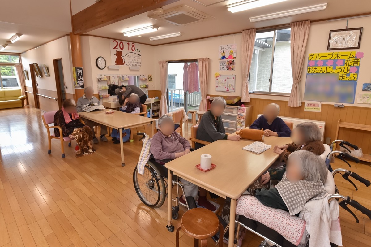 リビングは、入居者様やスタッフが集う、癒しの空間になっています。